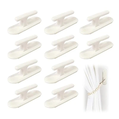 Image of GVSAVY 10PCS Blind Cord Hook, Winder, Safety Rope Clip, Adhesive Wall Child Resistant Curtain Shade for Home, Office