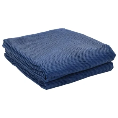Image of vidaXL Camping Floor Mat Blue Polyester &amp; PVC Foam, UV Resistant Outdoor/Indoor Mat, Anti Skid Water Resistant, 5.5x2.5 m