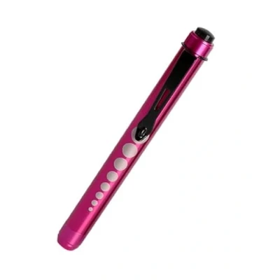 Image of 3ZONE HEALTH BEAUTY Penlight Pen Torch Light Diagnostic Reusable LED with Pupil Gauge for Nurses Doctors Pocket Clip M2 (Pink)