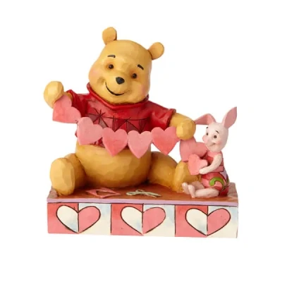 Image of Disney Traditions by Jim Shore Handmade Valentines Winnie the Pooh and Piglet Figurine