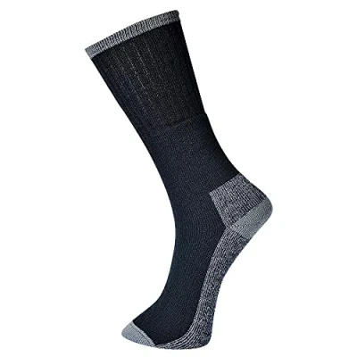 Image of Portwest Work Sock 3 Pack, Color: Black, Size: 39 43, SK33BKR39 43