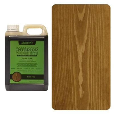 Image of Littlefair&#039;s Wood Stain Water Based 5 LTR Indoor Furniture Light &amp; Dark Finishes Special Non Toxic Eco Friendly Formula for Crafts Colour: Pine
