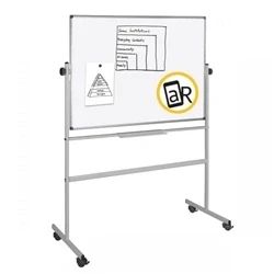Image of Bi Office Mobile Enamel Revolving Board 1500 x 1000mm