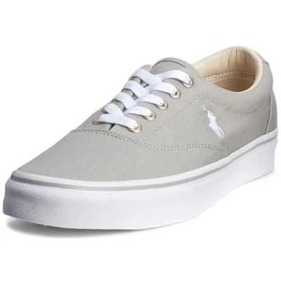 Image of Polo Ralph Lauren Men&#039;s Keaton Pony Sneaker, Soft Grey/White Pp, 12 UK