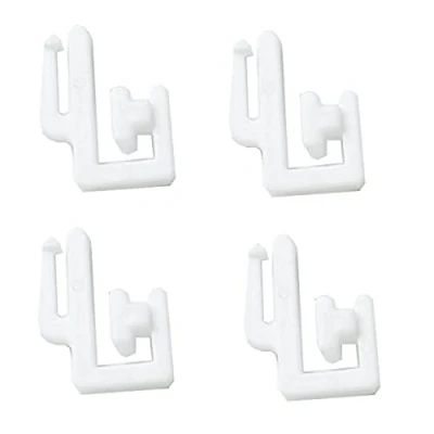 Image of Merriway BH03629 (10 Pcs) Curtain Track Rail Glider Hook To Fit Swish Ruche White Pack of 10 Pieces