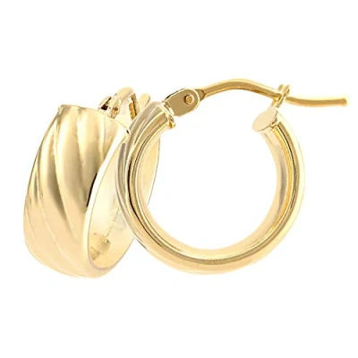 Image of Citerna 9ct Yellow Gold Women Hoop Earrings RIL1801Y