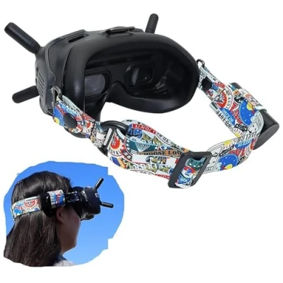Image of Tmom Adjustable Headband for DJI FPV Glasses V2 VR Fixed Video Personalised Accessories (Head Strap)