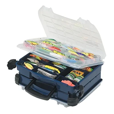 Image of PLANO LockJaw Double Satchel,XL Sided tackle box, fishing Equipment Storage compact satchel, perfect to store Lures, Hardbaits, Softbaits other tackle,