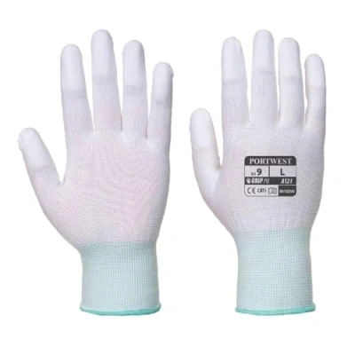 Image of Portwest PU Fingertip Glove, Size: S, Colour: White, A121WHRS