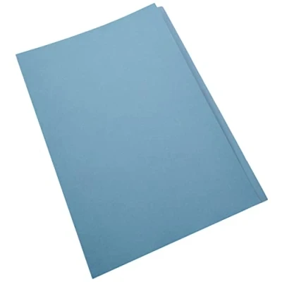 Image of 5 Star Office Square Cut Folder Recycled Pre punched 180gsm Foolscap Blue [Pack 100]