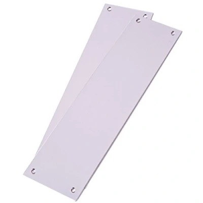 Image of Plain Satin Aluminium Door Finger Push Plate 30cm x 7.5cm (Pack of 2)