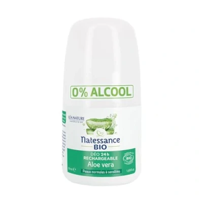 Image of Natessance Deo 24H Aloe Vera Organic Refillable 50ml