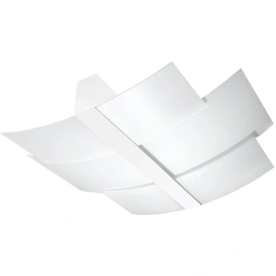 Image of Celia Decorative Flush Ceiling Light, White, 3x E27