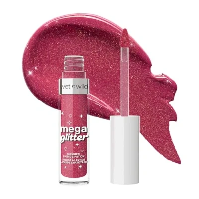 Image of wet n wild Mega Glitter Shimmer Liquid Lipstick Pink future 2.8ml
