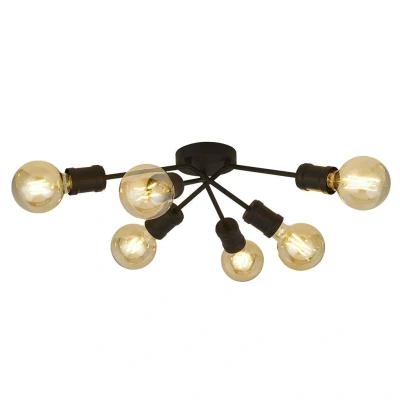 Image of Dance 6 Light Ceiling Light, Sand Black