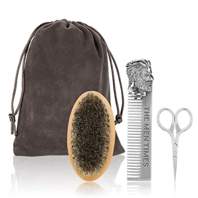Image of Professional Beard Cleaning Care Kit Brush Set for Men Trimming Grooming