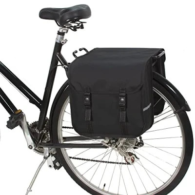 Image of BikyBag Classic Bicycle Double Panniers Bag Fashion Cycle Bike Women&#039;s Men&#039;s (Black)