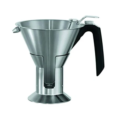 Image of RÖSLE Fondant funnel, sauce funnel for dosing liquids, with internal scaling and interchangeable nozzles, 18/10 stainless steel