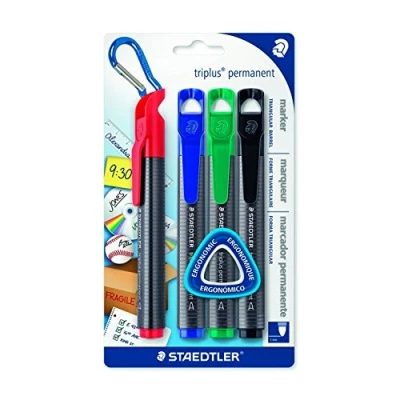 Image of STAEDTLER triplus Permanent Marker 3552 S BK4 Bullet Tip Assorted
