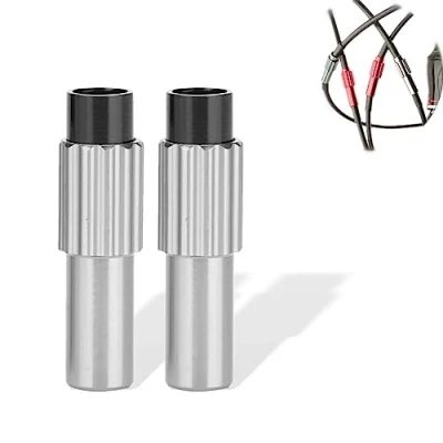 Image of Bicycle Cable Adjusters, Bike Brake Gear Shift Connector Line Regulator Adjuster Housing Cap, Aluminium MTB Adjusting Bolt Accessories (1 Pair)(Titanium Color)