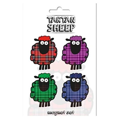 Image of Scottish Multi Piper,Sheep,Nessie, Scottie and Highland Cow Magnet Sets (Green)