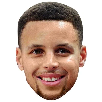 Image of FoxyPrinting STEPHEN CURRY JB Basketball Star Fancy Dress Cardboard Celebrity Party Face Mask
