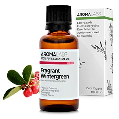 Image of Bio Fragrant Wintergreen Essential Oil 30mL 100% Pure, Natural, Chemotyped and AB/Cosmos Certified AROMA LABS (French Brand)