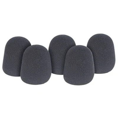 Image of QTX, Dynamic Microphone Windshields, Black, Pack of 5