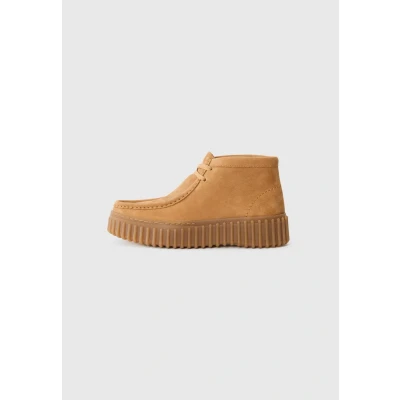 Image of Clarks Torhill MOSS Casual laceups, Women&#039;s, Size: 4, Light tan Nubuck