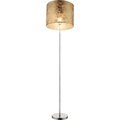 Image of Amy Floor Lamp with Shade Nickel Matt 1x E27