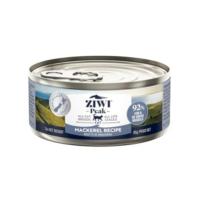 Image of ZIWI Peak Grain Free Cat Food Tins All Natural High Protein Pate New Zealand Mackerel Recipe 24 x 85g Multipack
