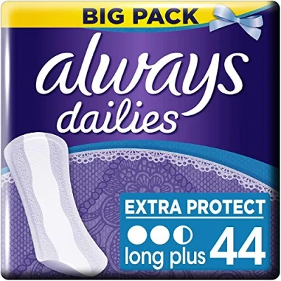 Image of Always Dailies Extra Long Protect Plus Pantyliners, (Pack of 1)