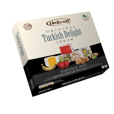 Image of Ikbal Turkish Delight Fantasy Mix with Walnut &amp; Pistachio 350gr x 5 Pack