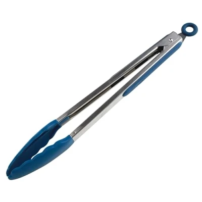 Image of Tasty Tongs, Kitchen Tongs for Cooking, Heat Resistant Cooking Serving and Turning, Barbecue Salad Stainless Steel Silicone Utensil, Dimensions: 34.5 x 4.5 cm