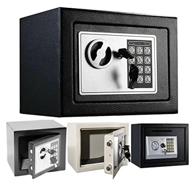 Image of Safe Box for Home, High Security Steel Home Office Digital Electronic Safety with Two Keys Value Keypad Extra (Large 16L, Grey)