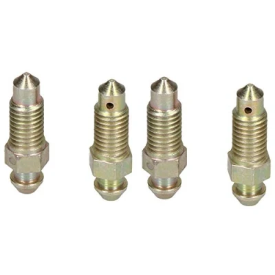 Image of 7mm x 1mm Steel Brake Caliper Bleeding Bleed Nipple Screw Bleedscrew 4pc