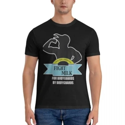 Image of HAIDIOU Fight Milk It x27 s Always Sunny Active t Shirt plain shirts men funny Black M