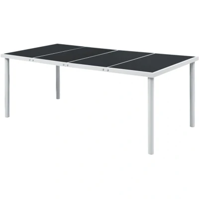 Image of vidaXL Garden Table 190x90x74 cm Black Steel