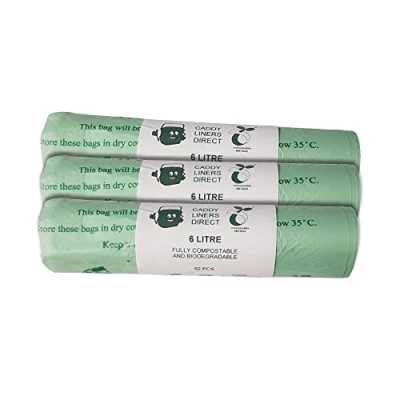 Image of 6 Litre x 156 BioBag Compostable Biodegradable Kitchen Food Waste Caddy Bin Liner Bags Certified EN13432 (6L 150)