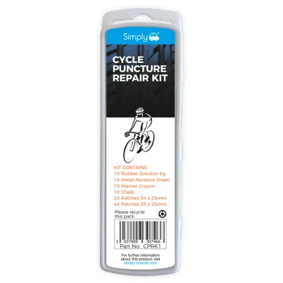 Image of Simply CPRK1 Cycle/Bike Puncture Repair Kit for Minor Repairs and Leaks,Black