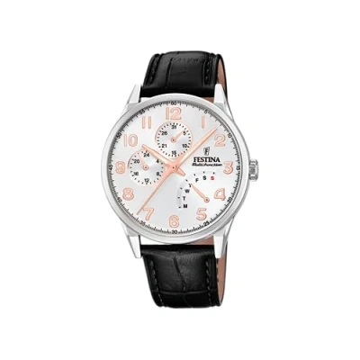 Image of Festina Mens Multi dial Quartz Watch with Leather Strap F20278/A