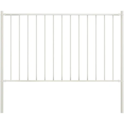 Image of vidaXL Fence Panel with Posts Powder coated Steel 1.7x0.75 m White