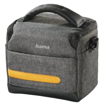 Image of Hama &quot;Terra Camera Bag Made of Recycled Polyester (Photo for Digital Cameras 15.5 x 10 13 cm, Hanging as Shoulder Bag, Belt Loop Bum Variable Inner Dividers) Grey