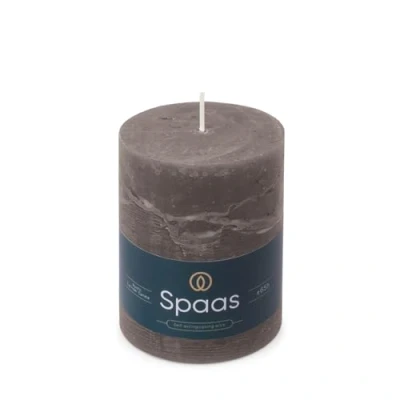 Image of Spaas Rustic Pillar Candle 80/110 mm 65h, Dark Grey