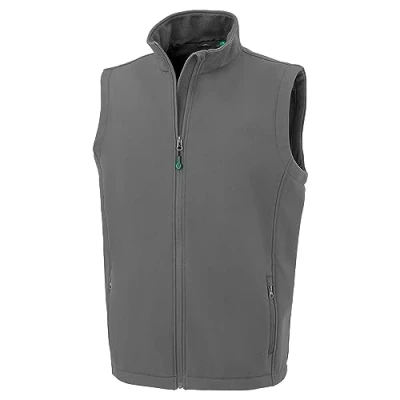 Image of Result Mens Recycled 2 Layer Printable Softshell Bodywarmer L WorkGuard Grey