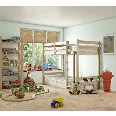 Image of STRICTLY BEDS&amp;BUNKS Pluto Low Classic Bunk Bed, 3ft Single