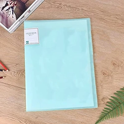 Image of A3 30 Pags Diamond Painting Storage Book, Book Clear Pockets Sleeves Protectors Art Portfolio Display View Document Folder for Presentation (Green)