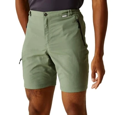 Image of Regatta Mens Leesville II Multi Pocket Cargo Walking Shorts Agave Green 30