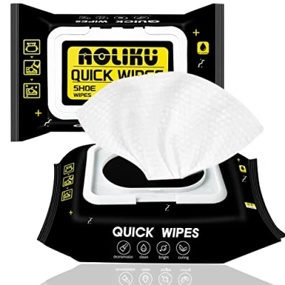 Image of Disposable Shoe Wipes,30 Count Cleaner Quick Wipes,Super Cleaning Ability Sneaker Wipes,Rich in Multiple Active Decontamination Ingredients Wipes For Sneaker,Travel Portable Remove Dirt&amp;Stains(2 Pack)