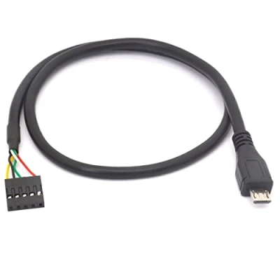 Image of CALANDIS Dupont Extender Cable, 5 Pin Motherboard Female Header to Micro USB Male Cord, Adapter 50cm (Micro Male)